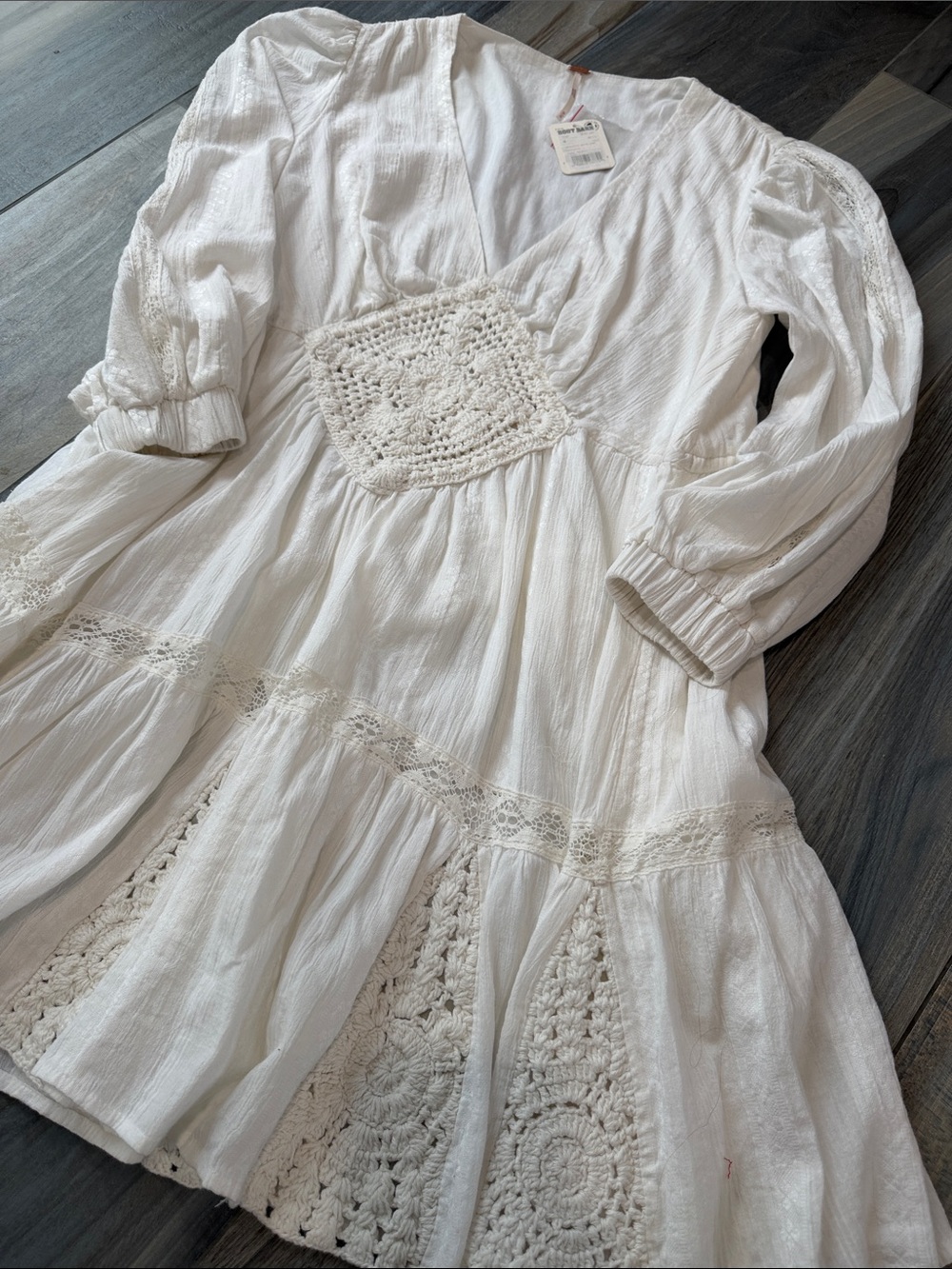 Free people White Crochet-Accent Dress - Picture 3 of 9